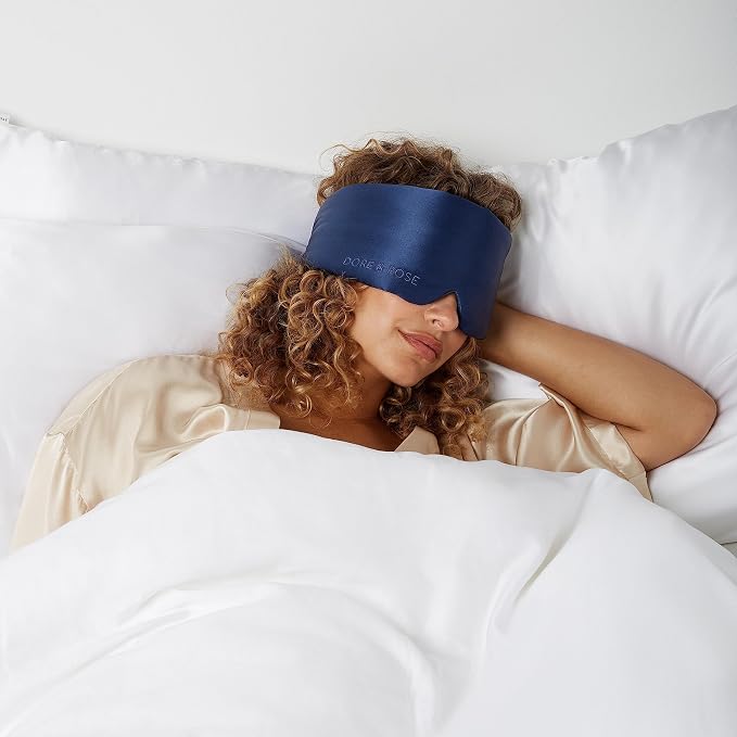 Dore & Rose Deep Sleep Mask Light Blocking, 23 Momme Mulberry Silk Eye Mask - Image 7