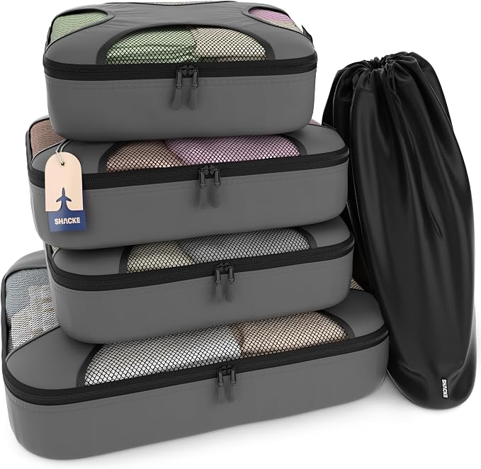 Shacke Premium 5 Packing Cubes Set by Shacke