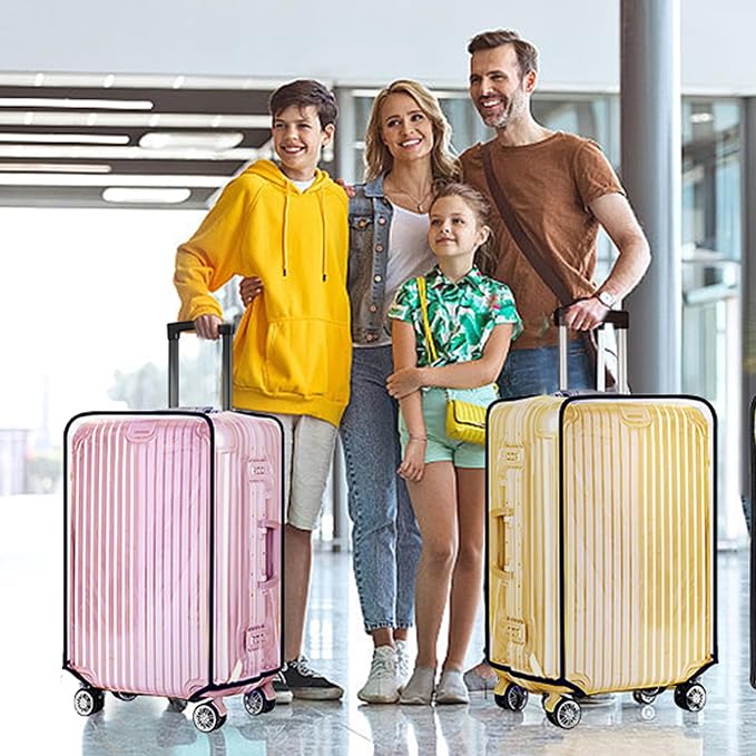 24 Inch Clear PVC Luggage Cover, 0.2mm Thick Lightweight Waterproof, - Image 9