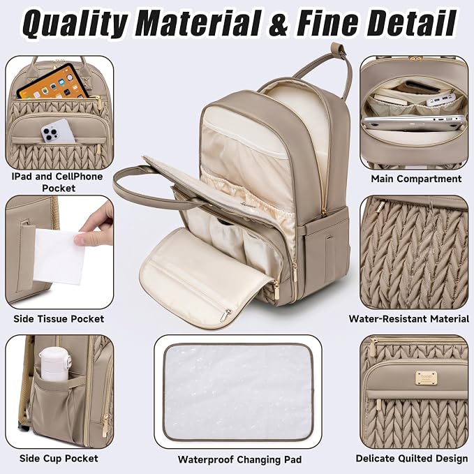 Diaper Bag Backpack, Stylish Baby Diaper Bag, Waterproof Travel Diaper - Image 5