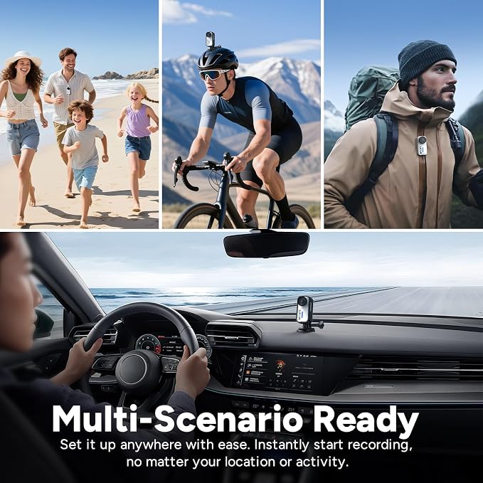 SJCAM 4K Pocket Cam, Tiny Action Camera, Mini Stabilized Body Camera & Portable - Image 9