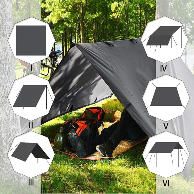 KALINCO Tent Tarp, Picnic Mat Camping Tarp Tent Hammock Tarp, pu Waterproof - Image 6