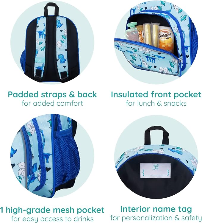 Wildkin JumpOff Jo 12-inch Kids Backpack – Lightweight, Durable Toddler Bag - Image 4