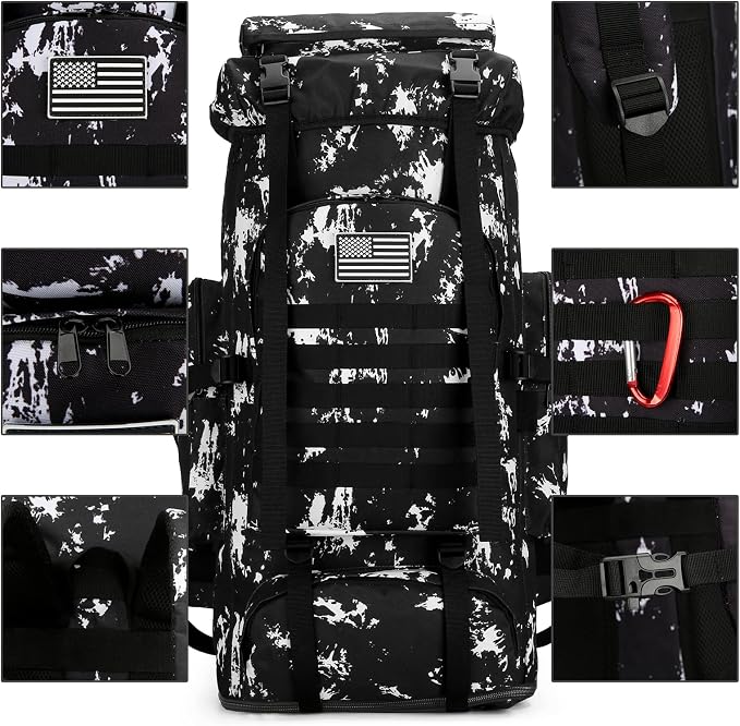 Hiking Backpack for Men 70L/100L Camping Backpack Military Rucksack Molle 3 - Image 5