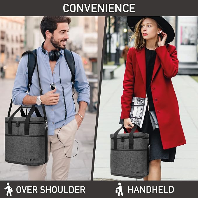 opux 6 Bottle Carrier Tote | Insulated Padded Wine Cooler Bag - Image 6