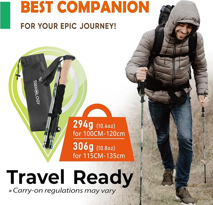 Trekology Trek-Z Collapsible Hiking & Trekking Poles - Image 6