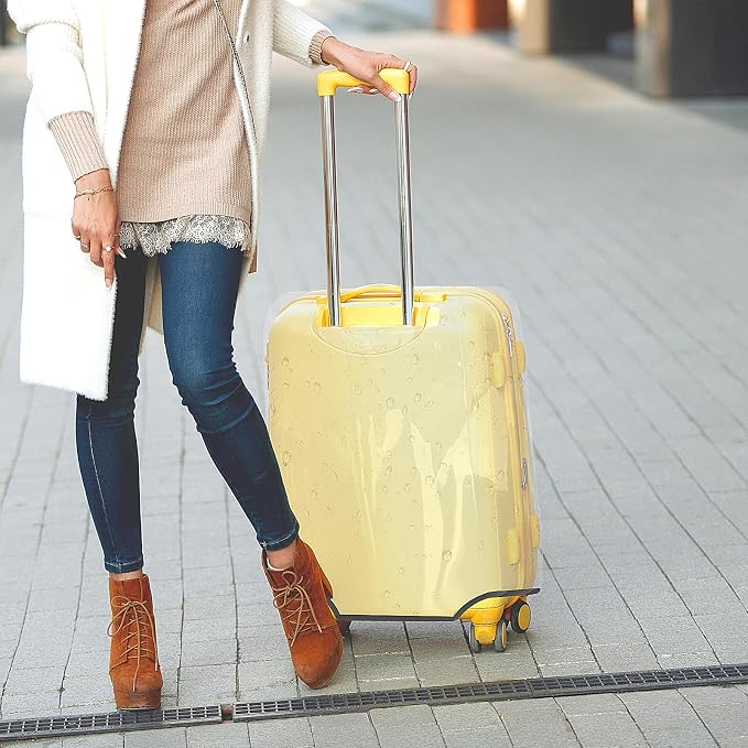 Clear Luggage Cover for 28 inch Suitcase Tsa Approved Thicken PVC Plastic - Image 9