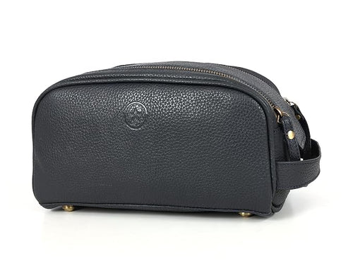 10" Premium Leather Toiletry Travel Pouch by AARONLEATHERGOODS%C2%AE