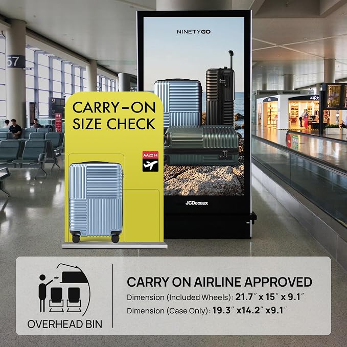 NINETYGO Carry On Luggage 22x14x9 Airline Approved, 20 Inch Luggage - Image 3