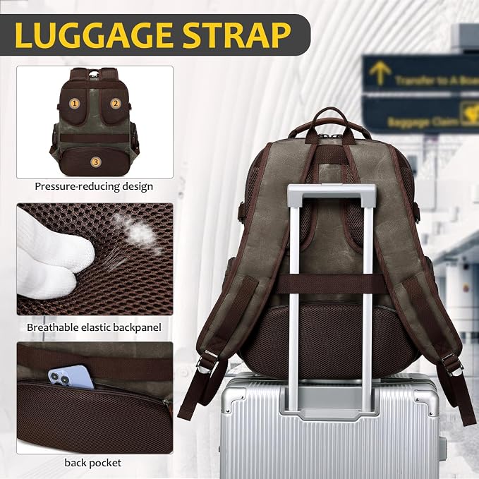 Travel Laptop Backpack 17.3 inch XL Computer Backpack - Image 6