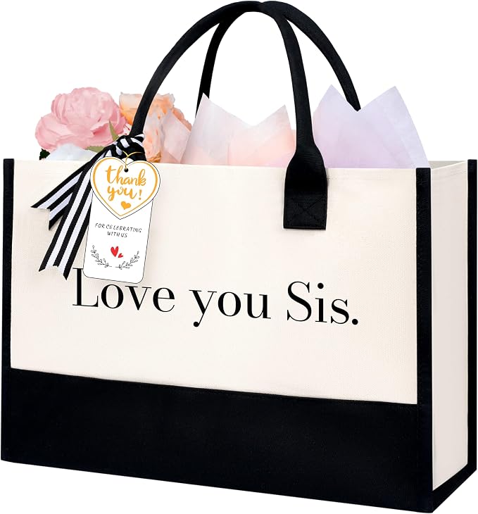 BAGAIL Initial Tote Bag, Personalized Birthday Gifts by BAGAIL