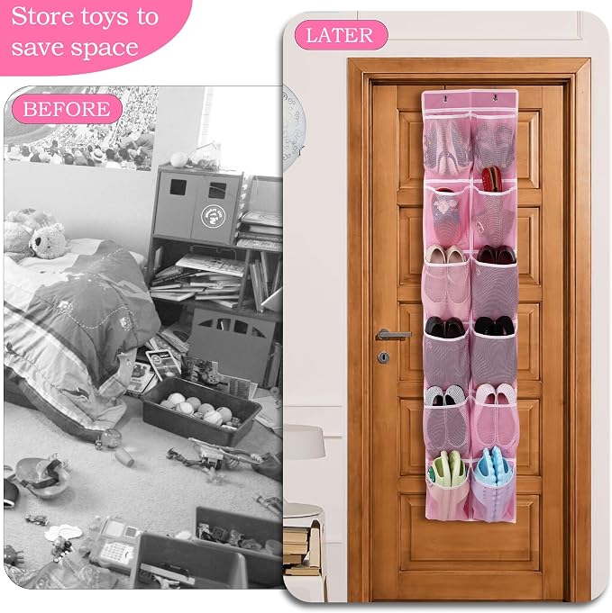 Over the Door 12 Pocket Hanging Shoe Organizer - Image 3