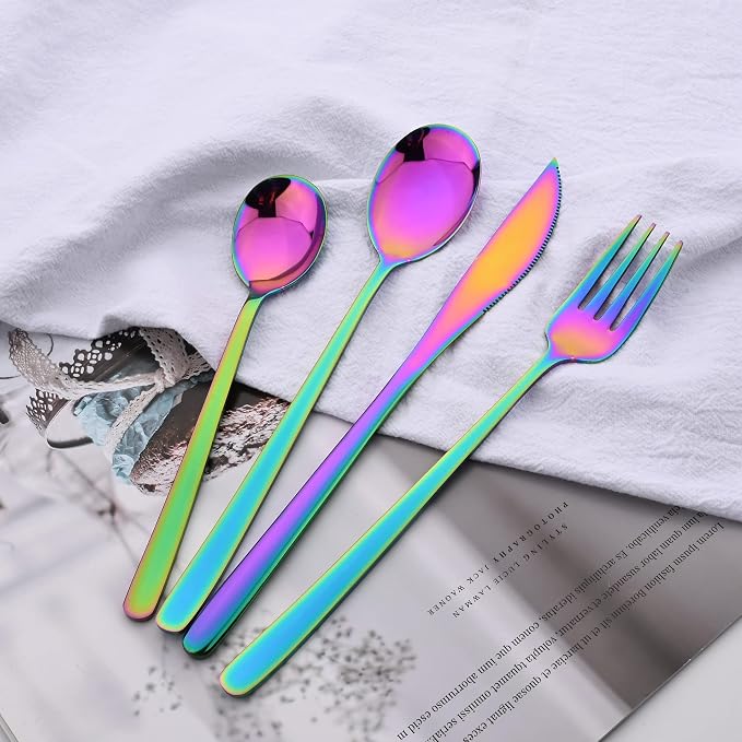20 Pieces Silverware Set 304 Stainless Steel, Healthy & Eco-Friendly Silver - Image 2