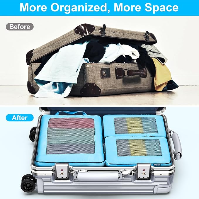 7 Set Compression Packing Cubes Packing Organizer - Image 4
