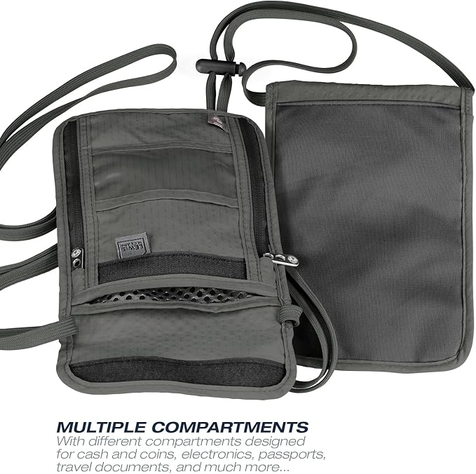 Lewis N. Clark Stash Neck Travel Wallet, RFID Blocking Passport Holder - Image 5