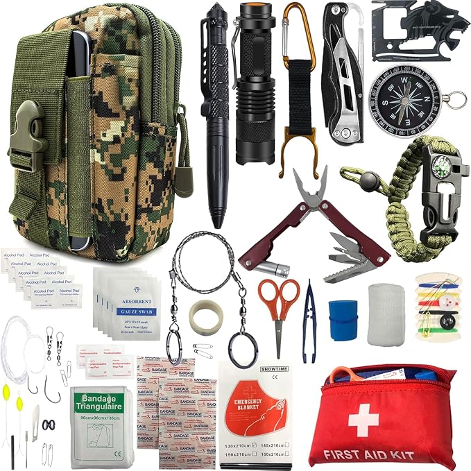 Survival Kit - All-in-One Survival Gear and Supplies by ALERTOA