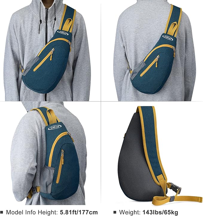 G4Free Sling Bag for Men Women, Small Crossbody Backpack Lightweight Chest - Image 6