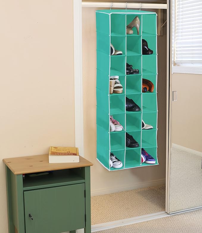 SIMPLE HOUSEWARE Hanging Closet Organizers 24 Section Shoe Shelves - Image 4