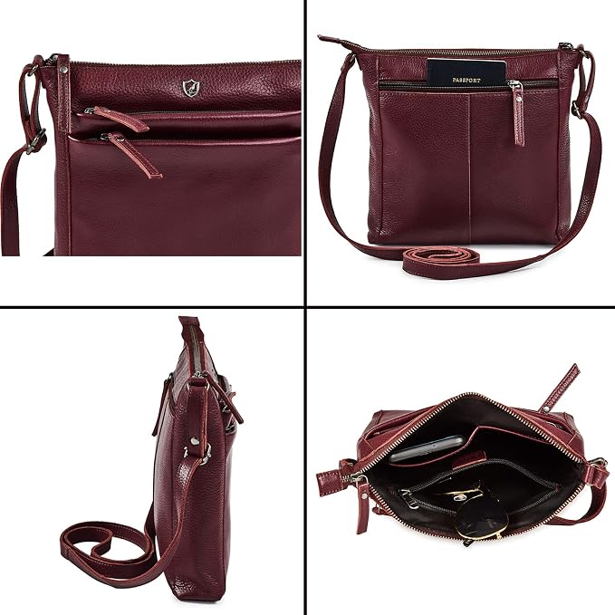 Small Soft Genuine Leather Crossbody Purse Women’s Sling Crossover Shoulder - Image 5