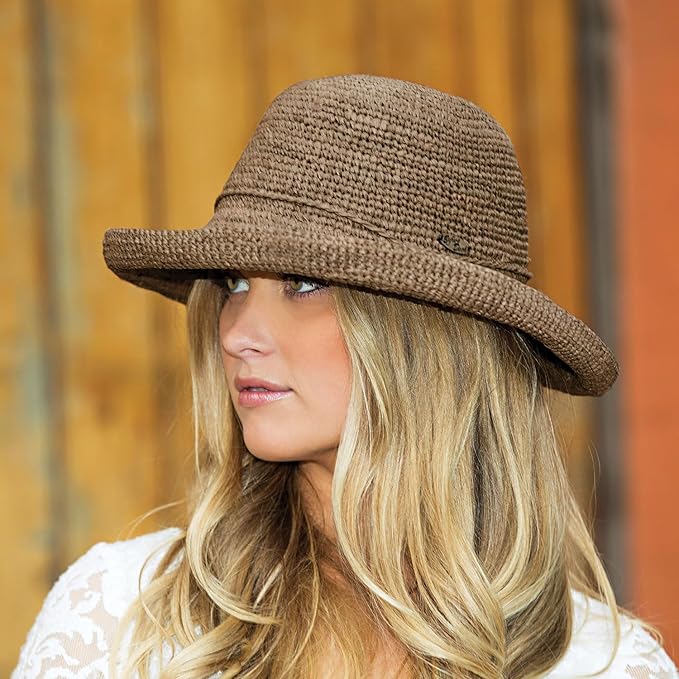 Wallaroo Hat Company – Women’s Petite Catalina Sun Hat – Wide Brim, Natural - Image 2