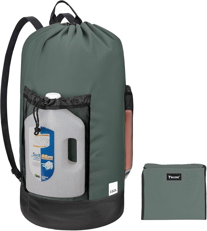 BALEINE 150L Laundry Bag Backpack, 900D Oxford Fabric Large Travel Laundry Bags by BALEINE