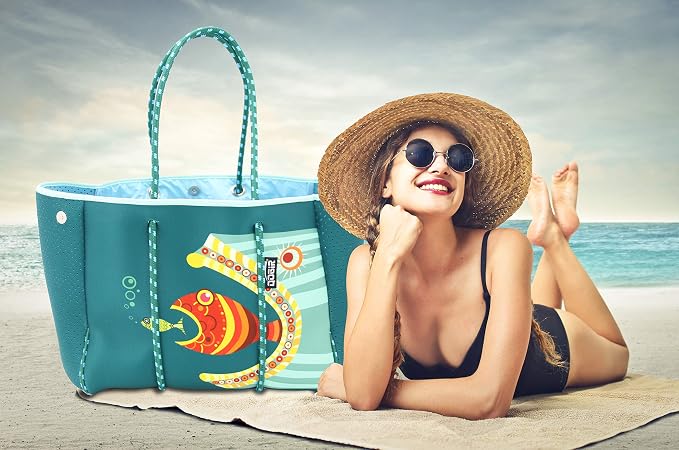 QOGiR Neoprene Multipurpose Beach Bag Tote - Image 6