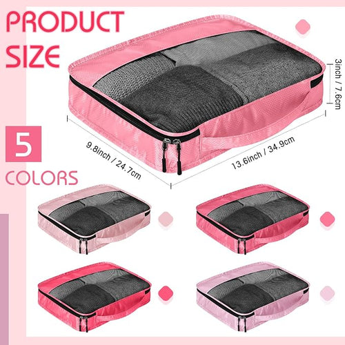 5 Pcs Packing Cubes for Suitcase Large Travel Cubes Carry on Luggage Organizer - Image 2