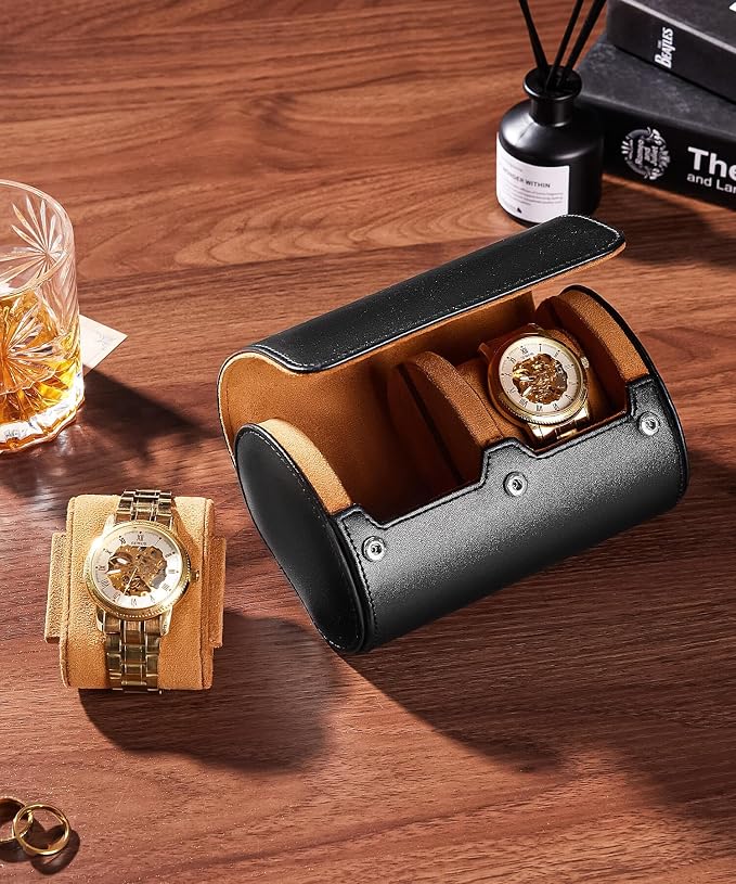 Homde Travel Watch Box Leather: Traveling Case - Image 2
