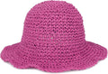 Womens Wide Brim Straw Sun Hat Foldable Floppy Crochet Beach Hat by Voilipex