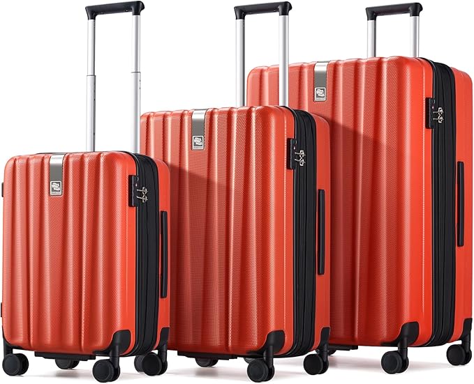 Hanke Expandable Hardshell Luggage Sets 3 piece Carry On Luggage by Hanke