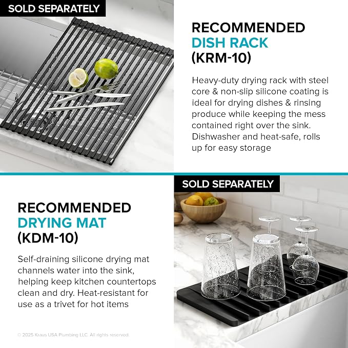 Kraus KHU100-32 Standart PRO 16 Gauge Undermount Single Bowl Stainless Steel - Image 15