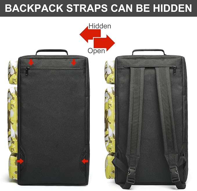 4-Way Gym Bags for Men Gym Duffle Bag Sports Duffle Bag Backpack - Image 5