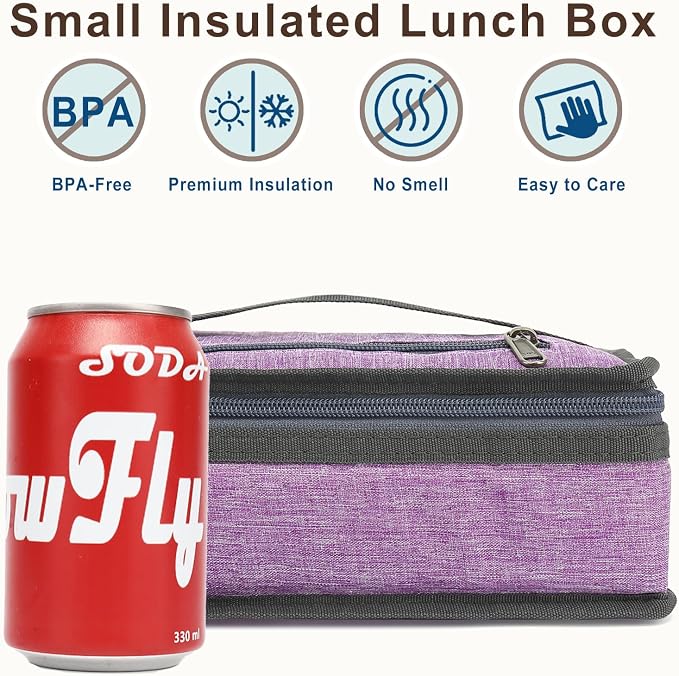 FlowFly Small Insulated Lunch box Portable Soft Bag Mini Cooler Thermal Meal - Image 2