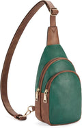 Telena Small Sling Bag for Women Leather Crossbody Fanny Packs Chest Bag for by Telena