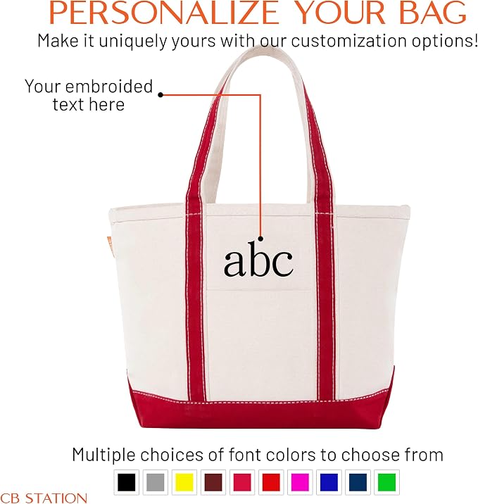 CB STATION Medium Classic Canvas Tote Bag - Image 5