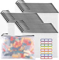 24pcs Large Mesh Zipper Pouch File Bags YOPCDJ Reusable Zippered Pouches by YOPCDJ