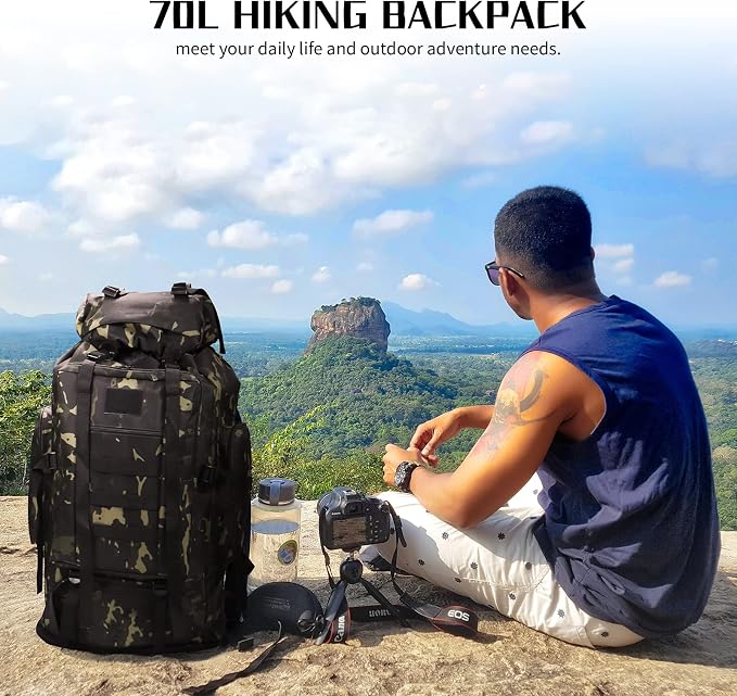Hiking Backpack for Men 70L/100L Camping Backpack Military Rucksack Molle 3 - Image 6