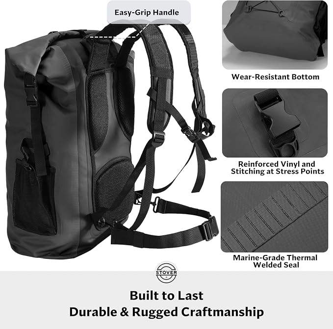 STOVER 5/10/25/30/40/55L Waterproof Backpack- Floating Dry Bag - Image 4