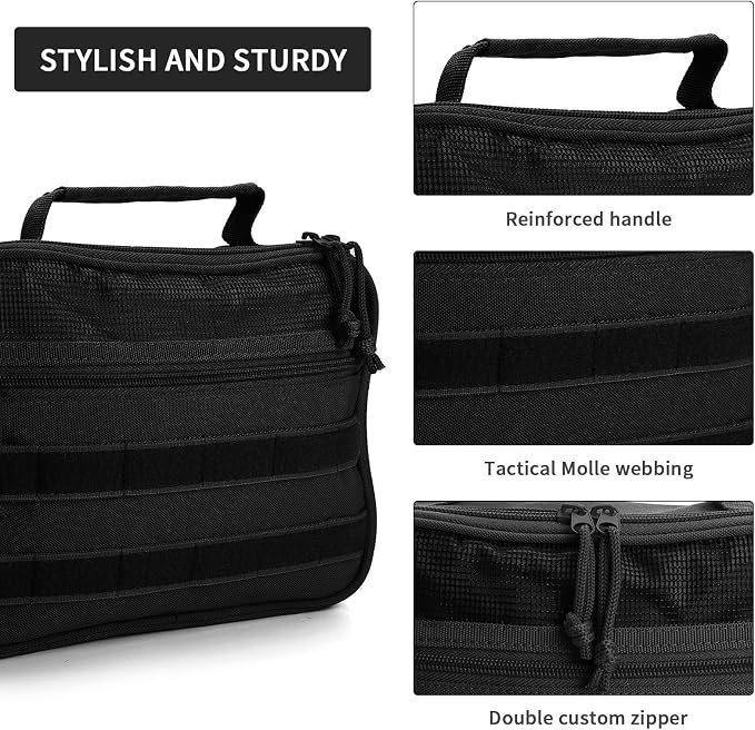 Travel Toiletry Bag for Men and Women, Hanging Travel Toiletries Organizer Dopp - Image 6