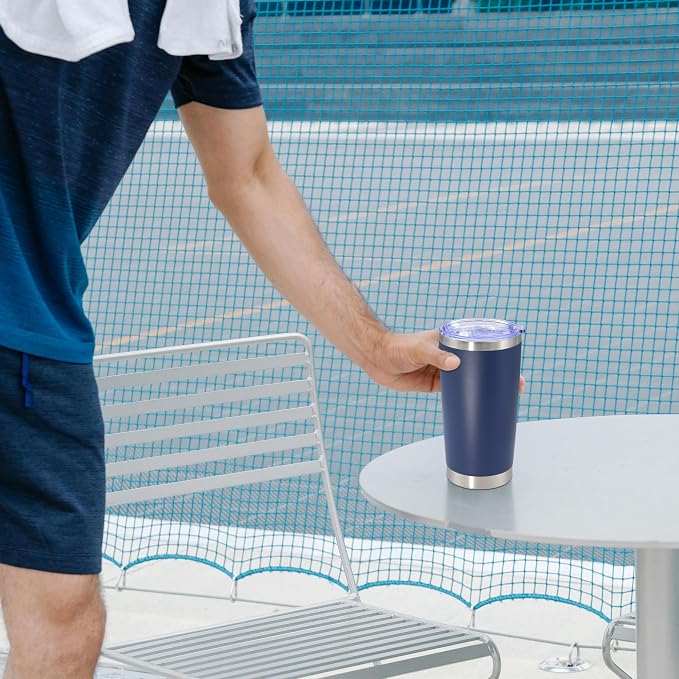 20 oz Tumbler with lid Double Wall Vacuum Insulated Tumblers Stainless Steel - Image 8