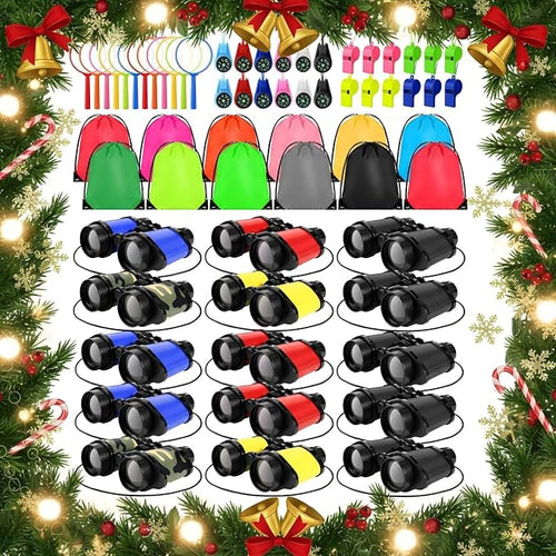 12 Set Binocular Compass Magnifying Glass Set Christmas Birthday Gift Small by Foilswirl
