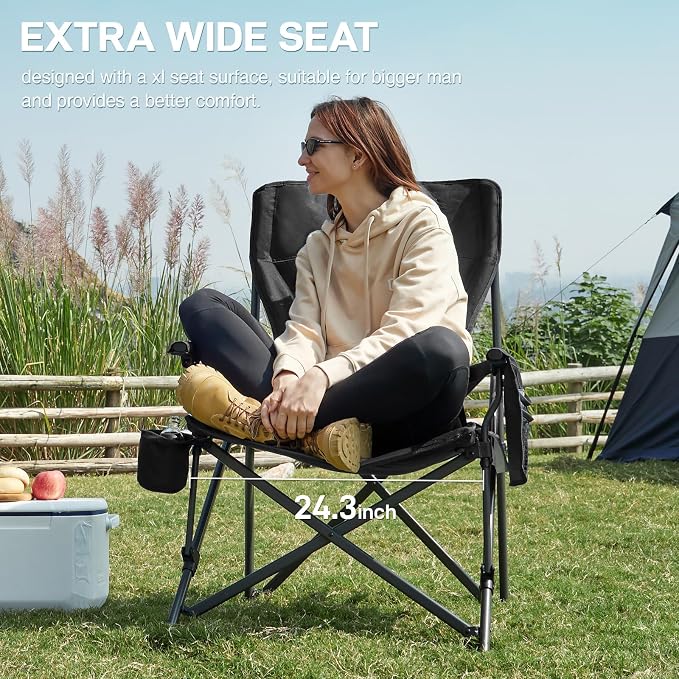 EVER ADVANCED Oversized Folding Camping Chair - Image 5