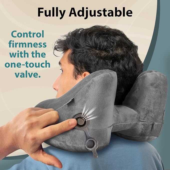 Air Inflatable Neck Pillow for Traveling on Plane - Image 3