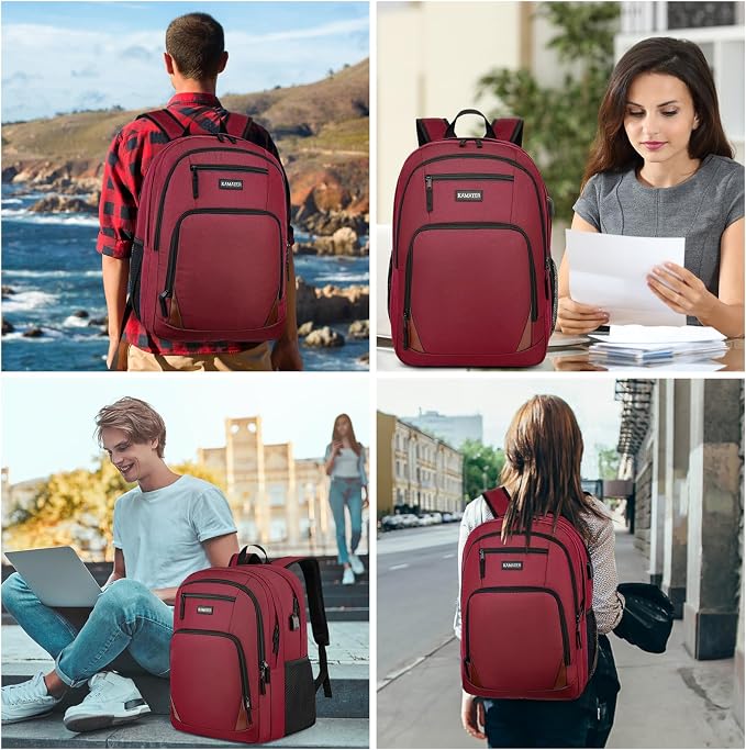 Red Backpack for School, School BackPack for Teens, Boys and Girls, - Image 7
