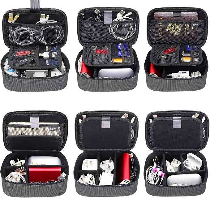 sisma Travel Electronics Organizer Tech Accessories Case Small Carrying Bag - Image 3