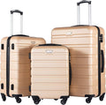 Coolife Luggage 3 Piece Set Suitcase Spinner Hardshell Lightweight TSA Lock) by COOLIFE