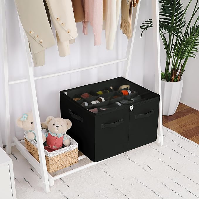 Shoe Organizer for Closet 2 Pack, Foldable Shoe Box - Image 6