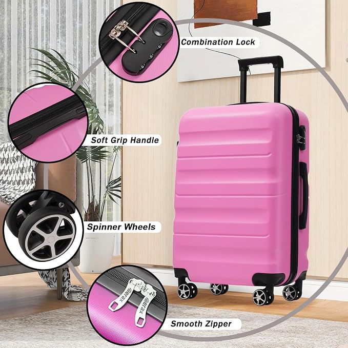 Merax Luggage Set 6 Piece, Hardshell ABS Suitcases - Image 8