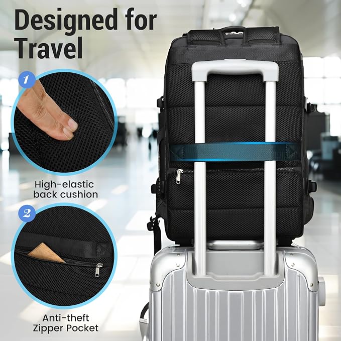 Expandable Travel Backpack Women Men, Carry On Backpack - Image 6