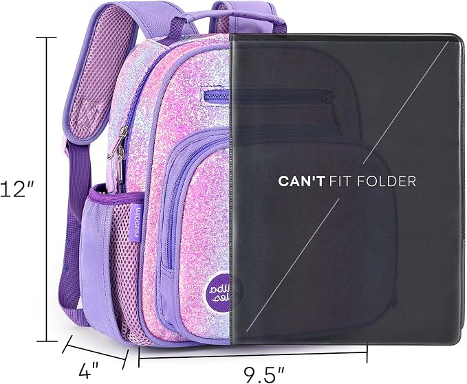 mibasies Toddler Backpack for Girls 2-4: Glitter Kids Backpacks for Girls - Image 4